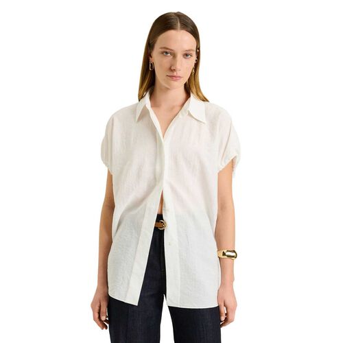 Veronika Maine Rayon Blend Gathered Sleeve Shirt